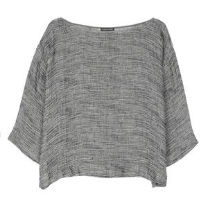 Eileen Fisher Linen Gauze Strata Boxy Lagenlook Blouse